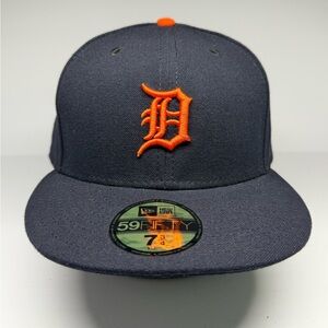 Detroit Tigers MLB Baseball On Field Hat New Era 59FIFTY Size 7 3/4